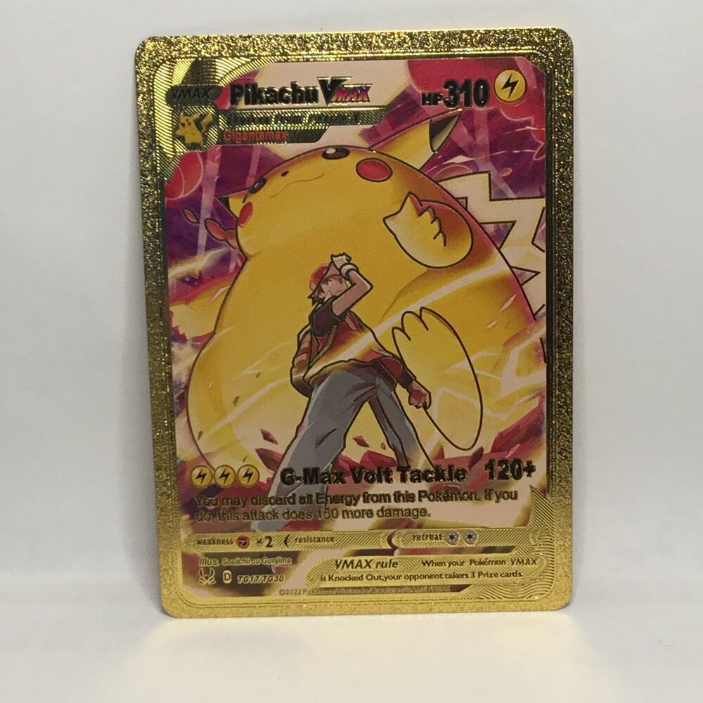 Pikachu Vmax Gigantamax Gold Foil Display Card TG17/TG30